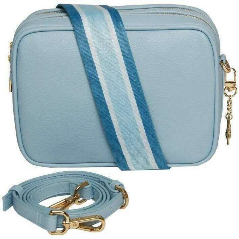 Alice Wheeler London Soho Camera Crossbody Bag – Pastel Blue