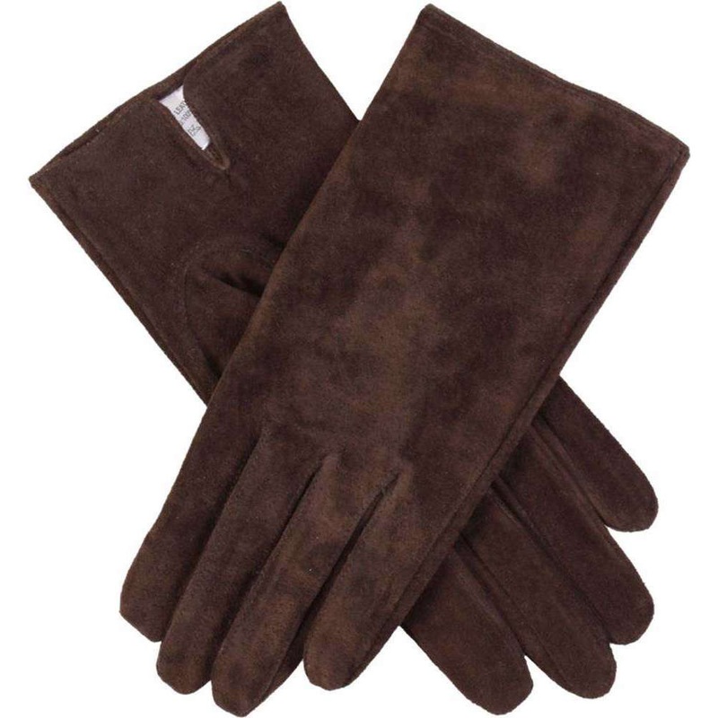 Dents Emily Plain Suede Gloves – Mocca Brown