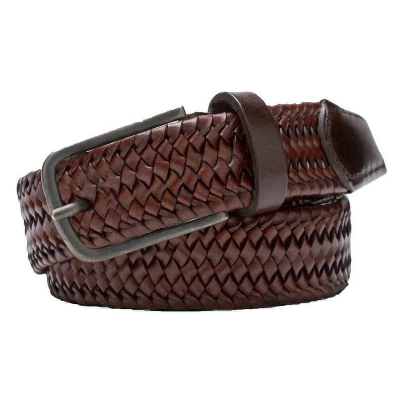 Meyer Elastic Leather Belt – Brown