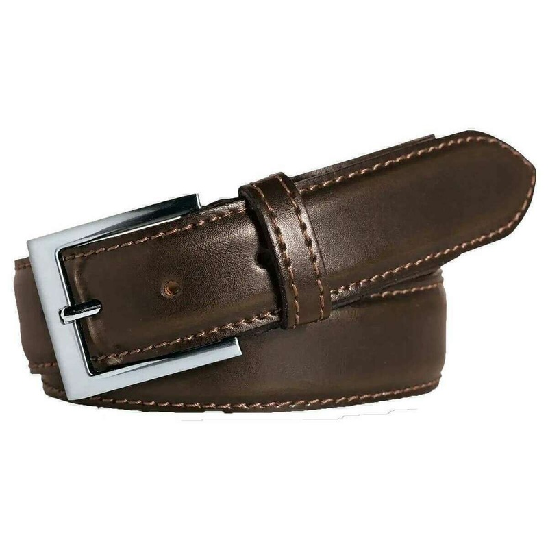 Meyer Stretch Leather Belt – Brown