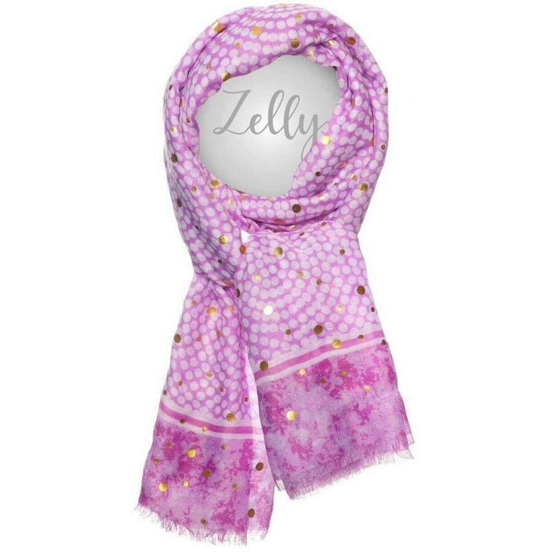 Zelly Metallic Spots Scarf – Lilac