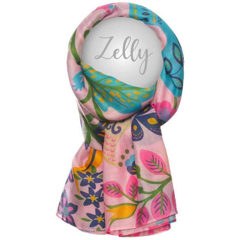 Zelly Spring Garden Scarf – Pink