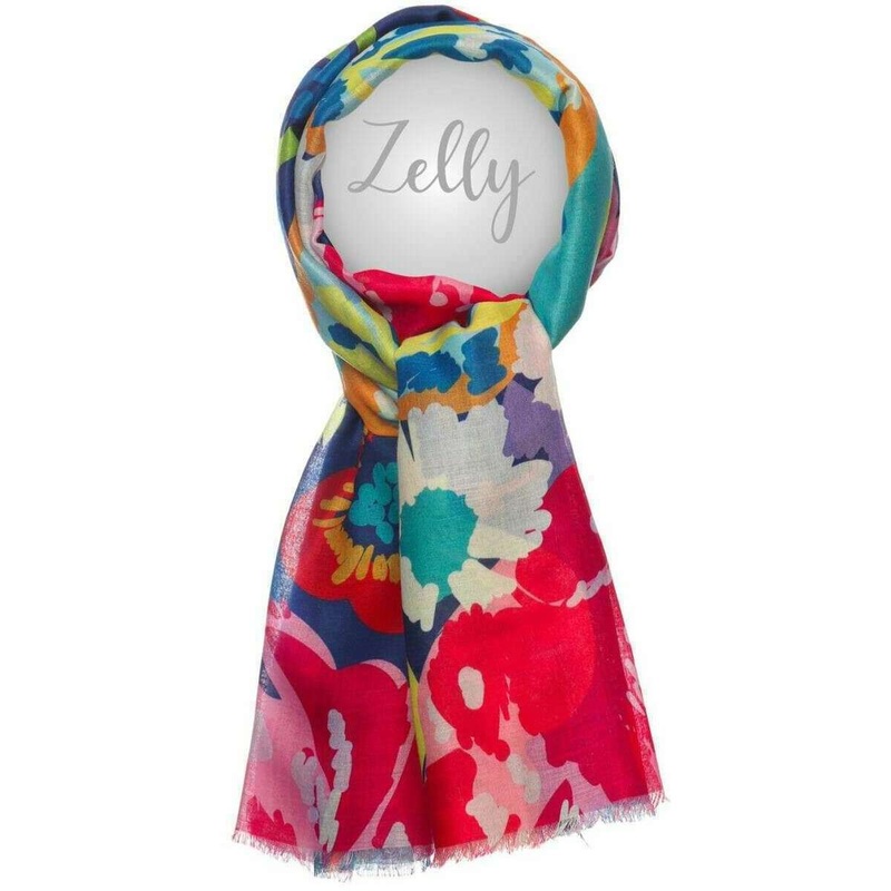 Zelly Summer Garden Scarf – Blue
