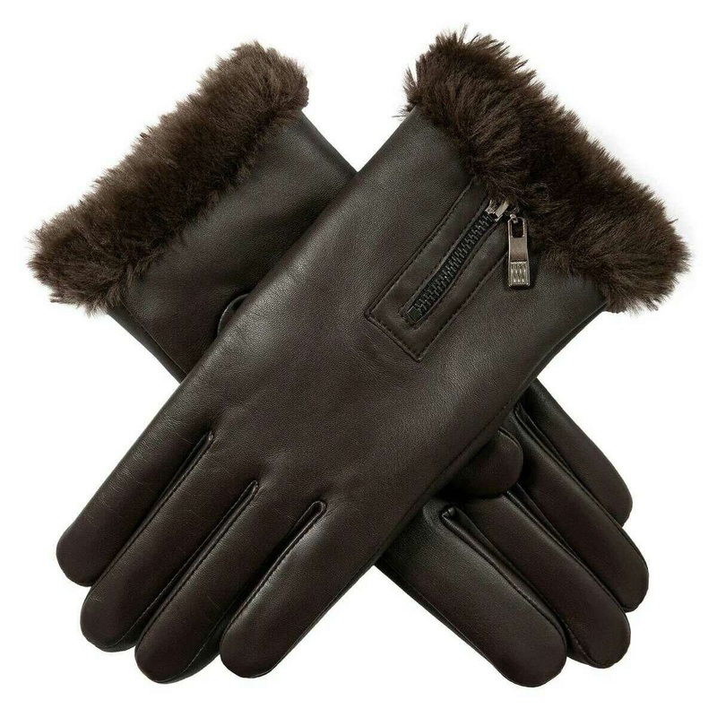 Dents Yasmin Touchscreen Leather Gloves – Mocca Brown