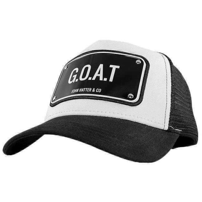John Hatter G.O.A.T Rubber Trucker Cap – Black/White