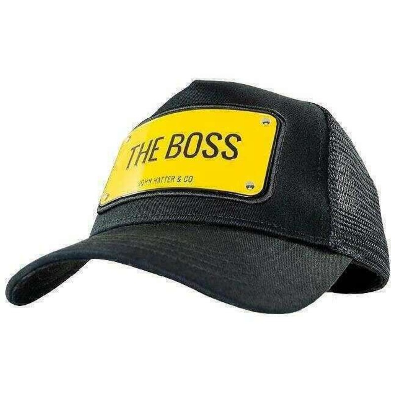 John Hatter The Boss Rubber Trucker Cap – Black/Yellow