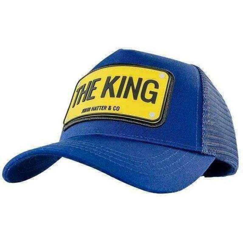 John Hatter The King Rubber Trucker Cap – Royal Blue/Yellow