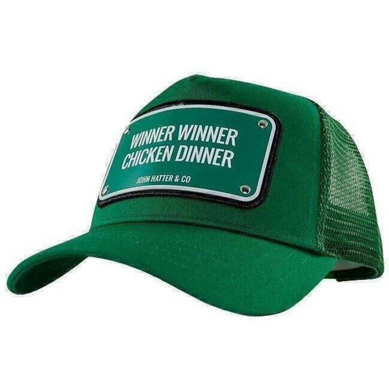 John Hatter Winner Winner Chicken Dinner Aluminium Trucker Cap – Green