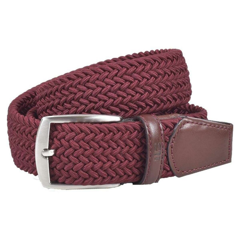 Miguel Bellido Elastic Woven Belt – Burgundy