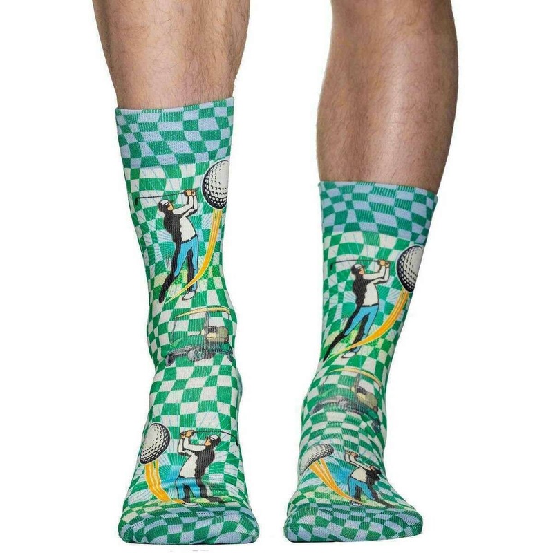 Wigglesteps Check Golf Socks – Green/White