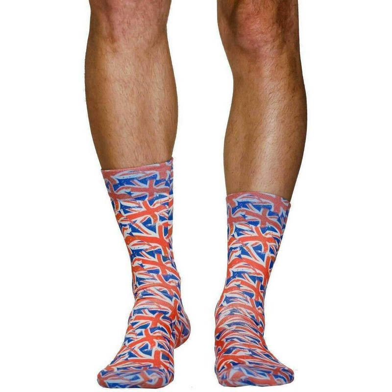 Wigglesteps England Flag Socks – Blue/White/Red