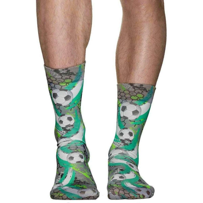 Wigglesteps Football Socks – Green/Grey