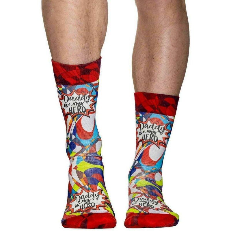Wigglesteps Hero Dad Socks – Red/Blue