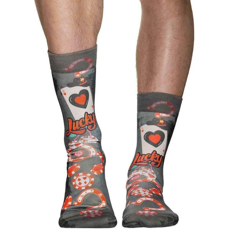 Wigglesteps Lucky You Socks – Grey/Red