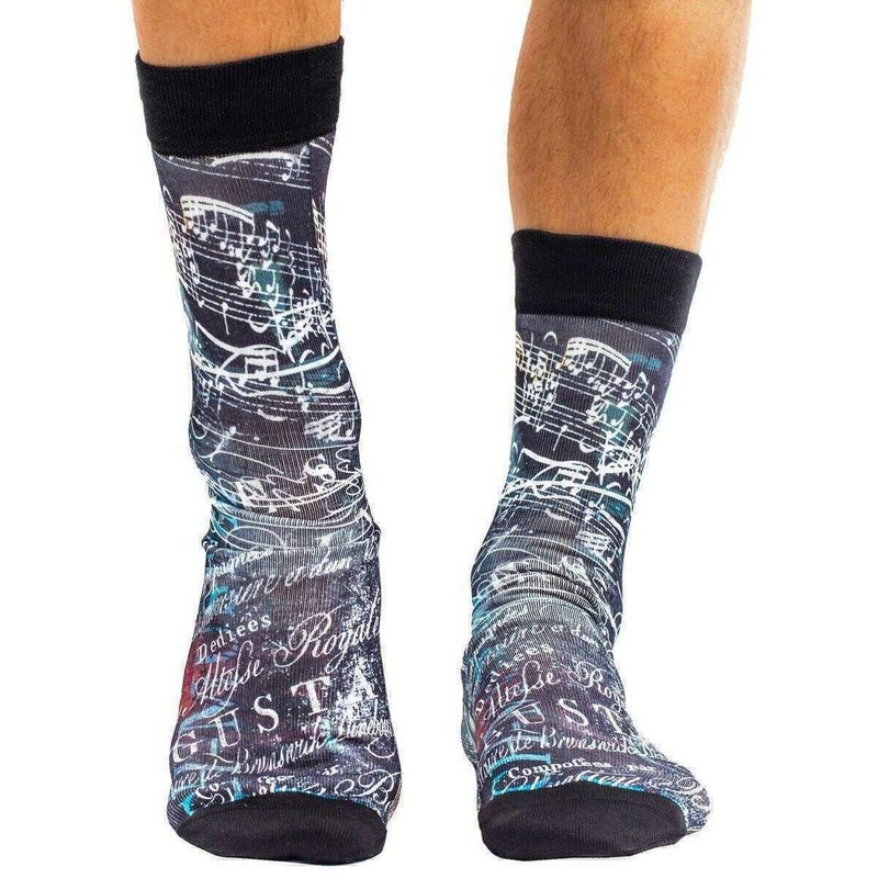 Wigglesteps Music Notes Socks – Blue/Navy