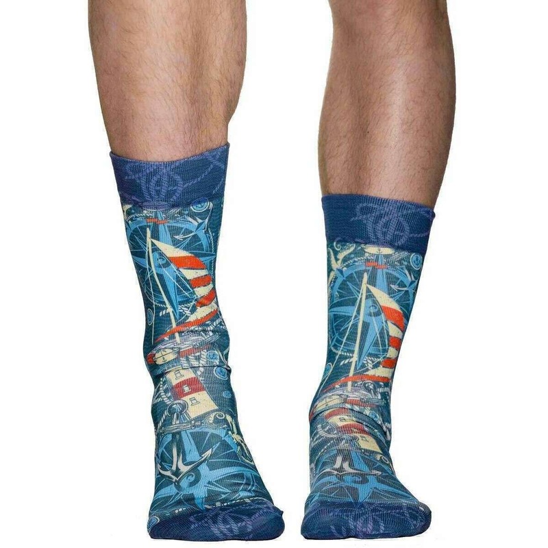 Wigglesteps Nautica Socks – Blue/Red/White