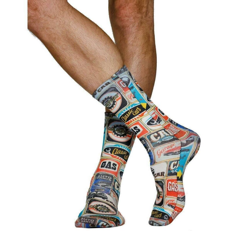 Wigglesteps Retro Car Service Socks – Multi-colour