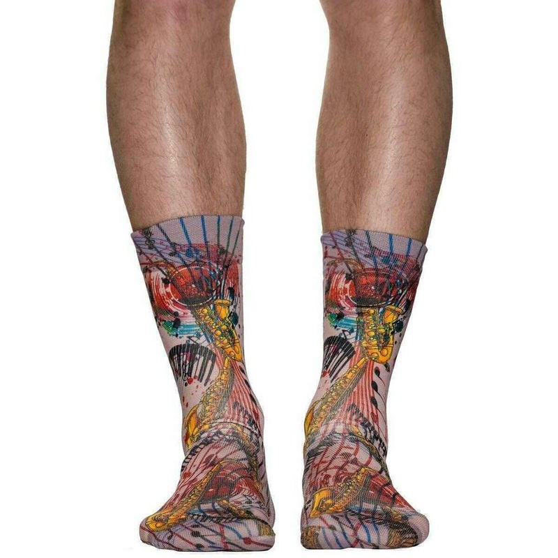Wigglesteps Saxophone Socks – Red/Yellow