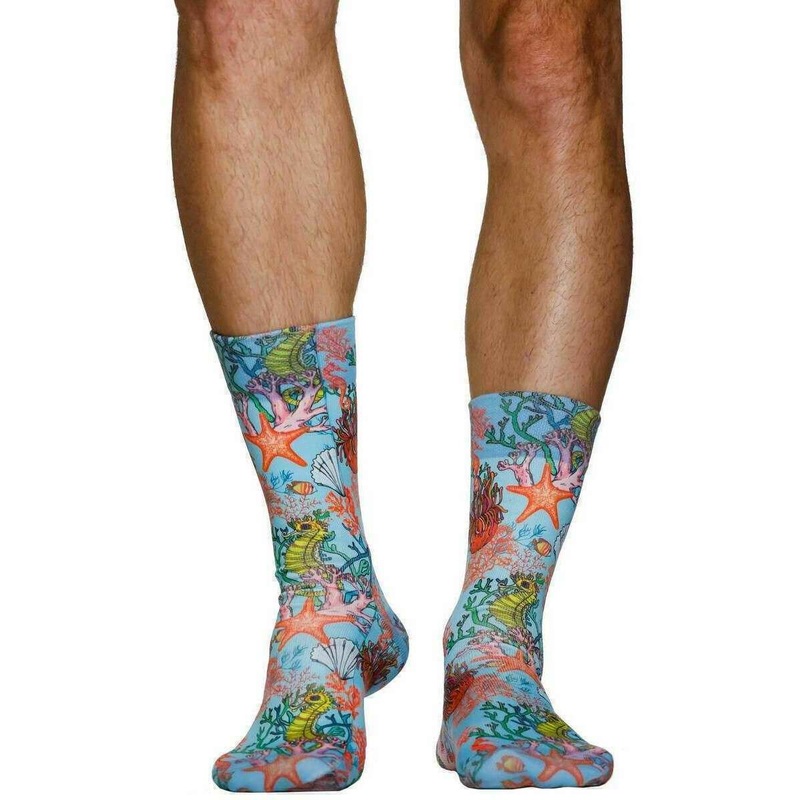 Wigglesteps Seahorse Socks – Blue/Orange
