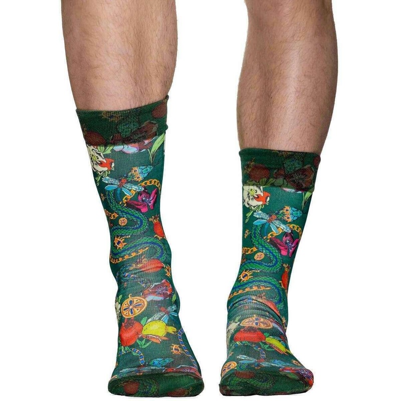 Wigglesteps Snake Chain Socks – Green/Red