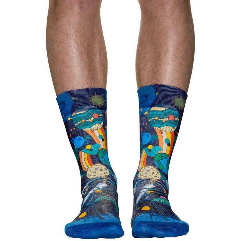 Wigglesteps Universe Socks – Blue/Orange