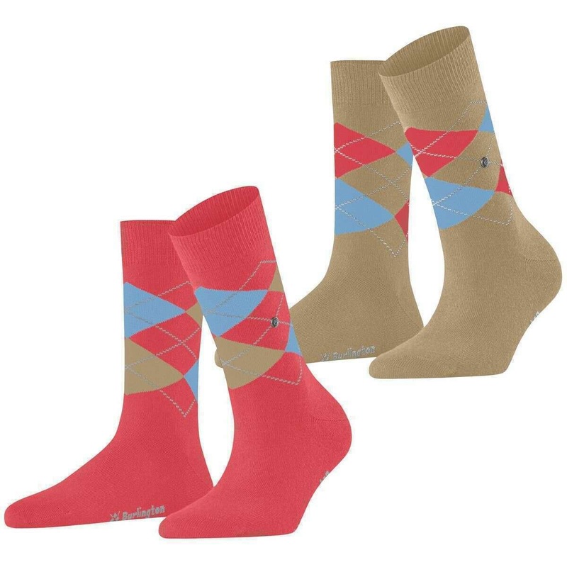 Burlington Everyday 2-Pack Socks – Pink/Beige/Blue