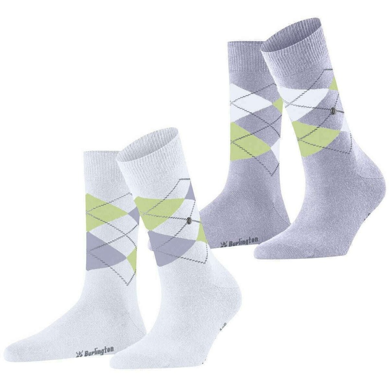 Burlington Everyday 2-Pack Socks – White/Purple/Green