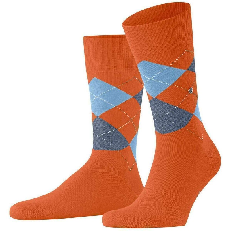Burlington King Socks – Orange/Blue/Grey