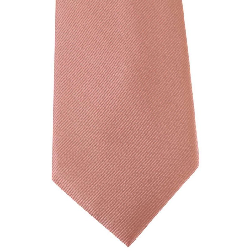 David Van Hagen Diagonal Ribbed Tie – Pink