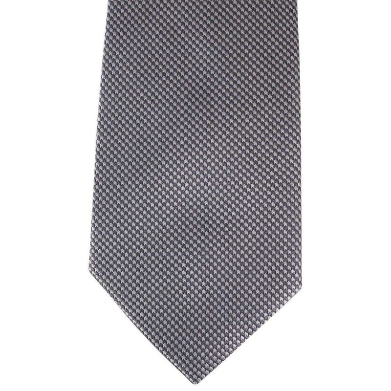 David Van Hagen Houndstooth Tie – Grey/White