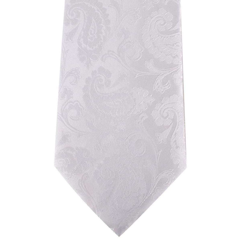 David Van Hagen Paisley Tie – White
