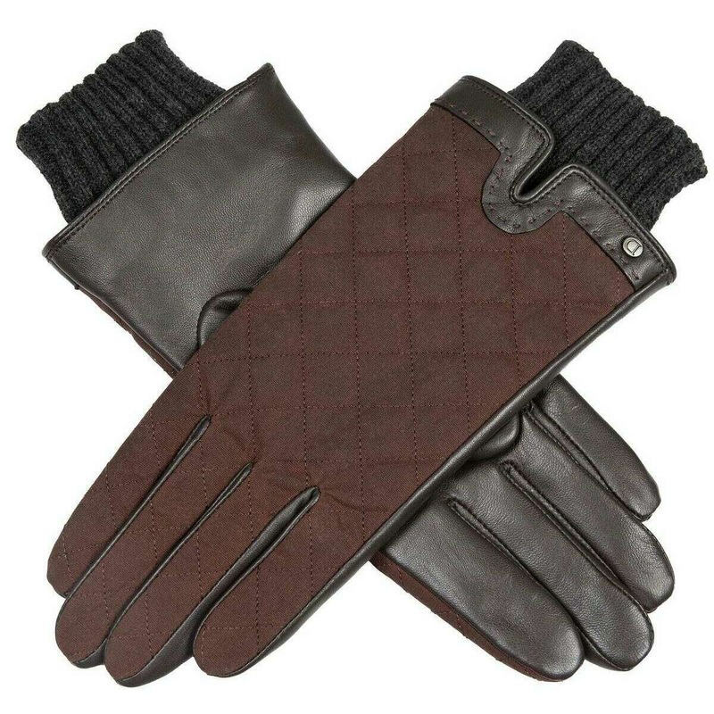 Dents Arabella Waxed Cotton Water Resistant Touchscreen Gloves – Chestnut Brown