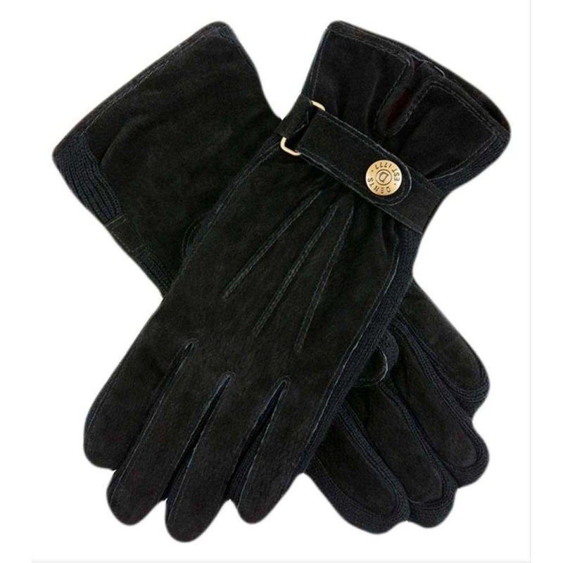 Dents Laura Suede Walking Gloves – Black