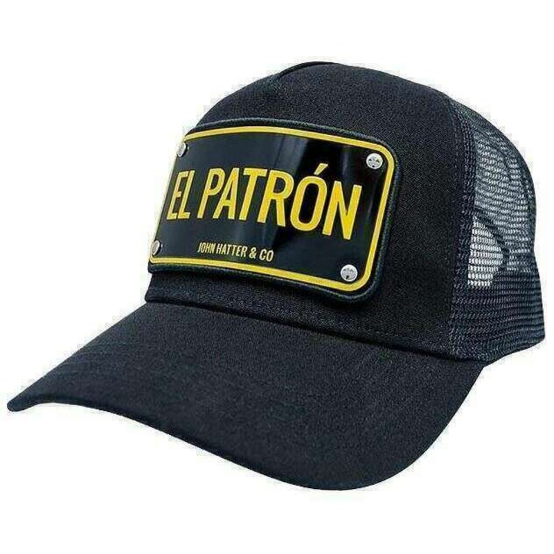 John Hatter El Patron Rubber Trucker Cap – Black/Yellow