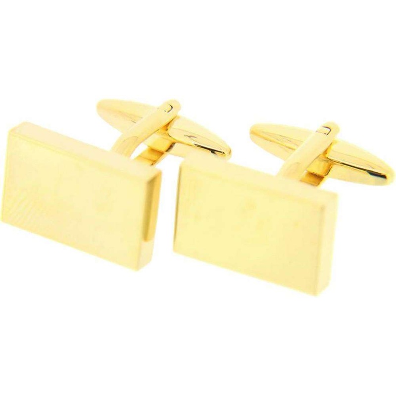 David Van Hagen Rectangular Cufflinks – Gold