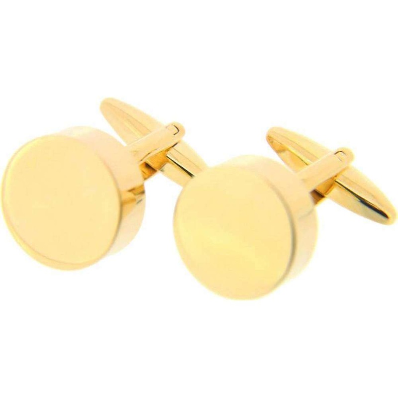 David Van Hagen Round Cufflinks – Gold