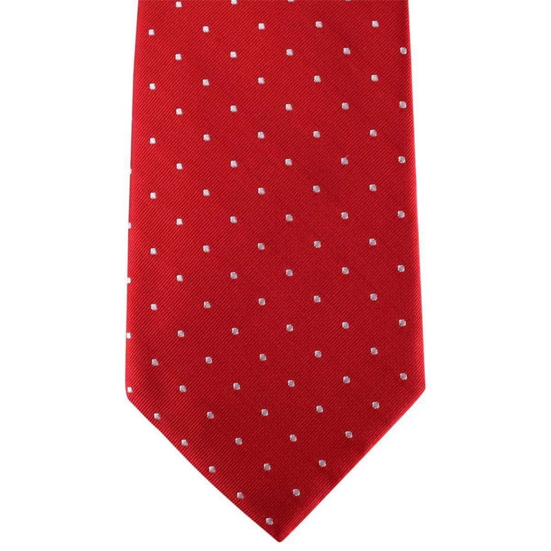 David Van Hagen Spotted Tie – Red/White