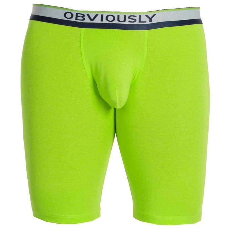 Obviously PrimeMan AnatoMAX Boxer Brief 9inch Leg – Lime Green