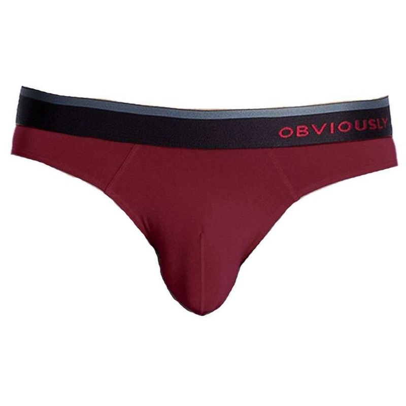 Obviously PrimeMan AnatoMAX Hipster Brief – Maroon Burgundy
