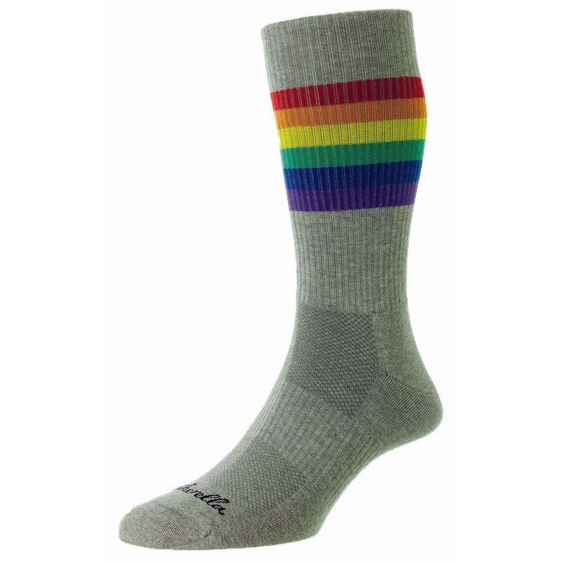 Pantherella Shine Egyptian Cotton Sports Socks – Light Grey Mix