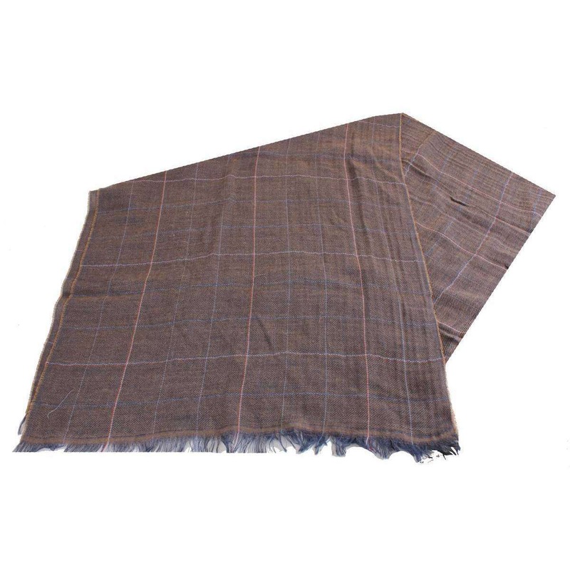 Bassin and Brown Atteveld Large Check Wool Scarf – Brown