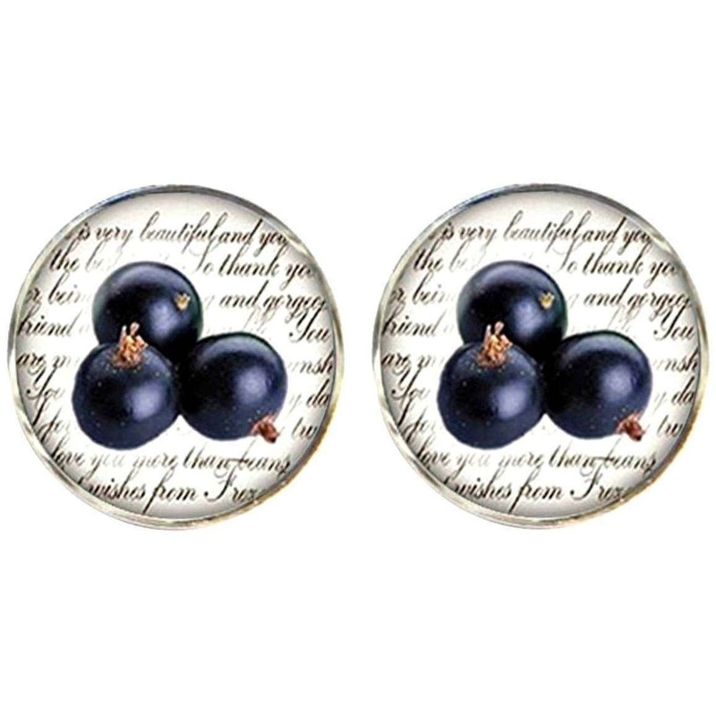 Bassin and Brown Blackcurrant Cufflinks – Purple/White