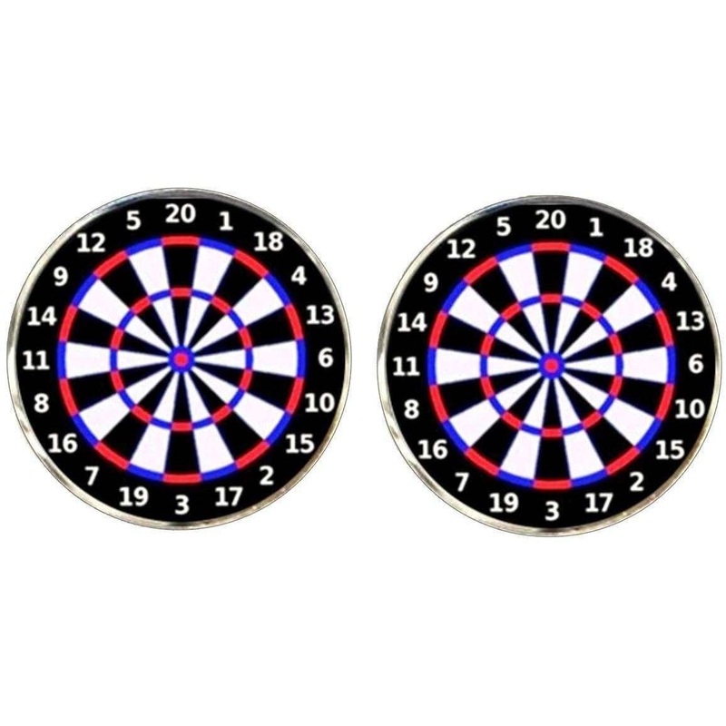 Bassin and Brown Dartboard Cufflinks – Black/White/Red