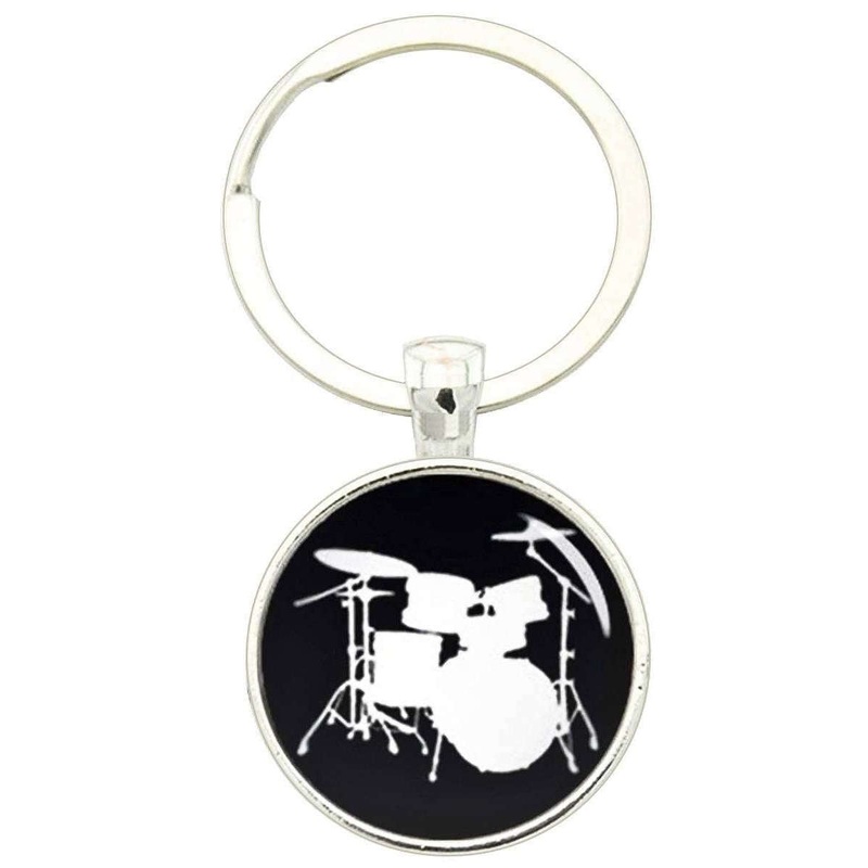 Bassin and Brown Drum Kit Key Ring – Black/White