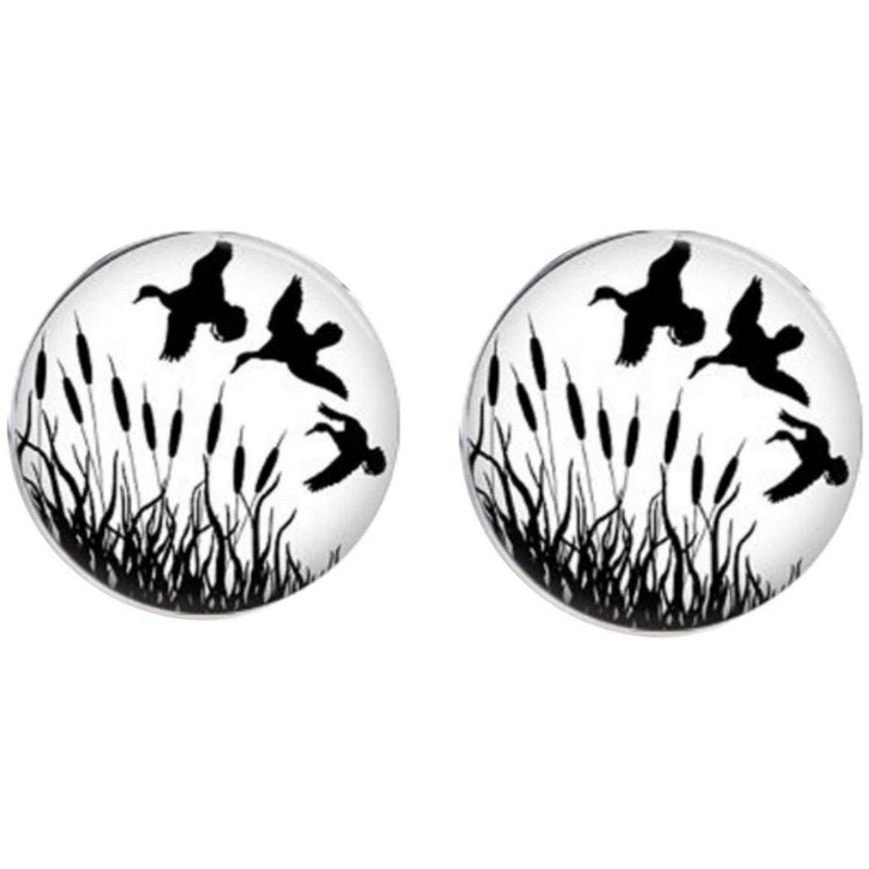Bassin and Brown Flying Ducks Cufflinks – White/Black