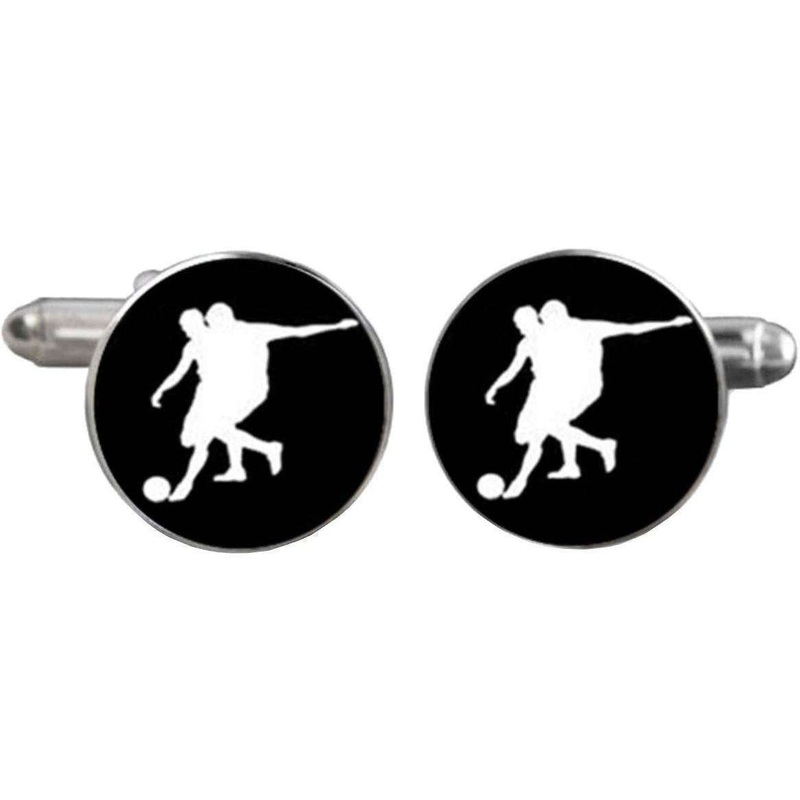 Bassin and Brown Footballer Cufflinks – Black/White