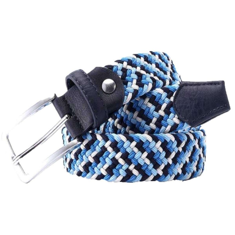 Bassin and Brown Four Colour Stripe Matt Belt – Blue/Navy/White
