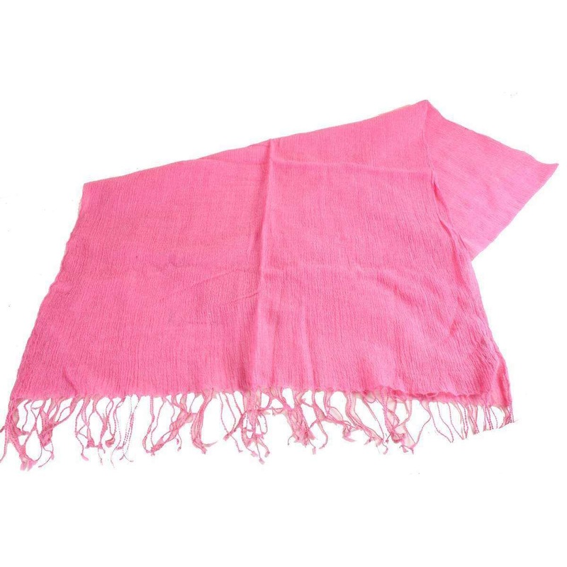 Bassin and Brown Greenwood Plain Textured Scarf – Pink