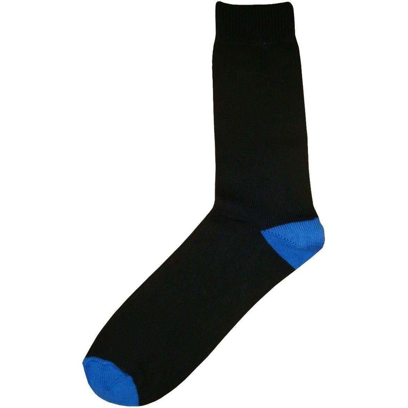 Bassin and Brown Heel and Toe Socks – Black/Blue