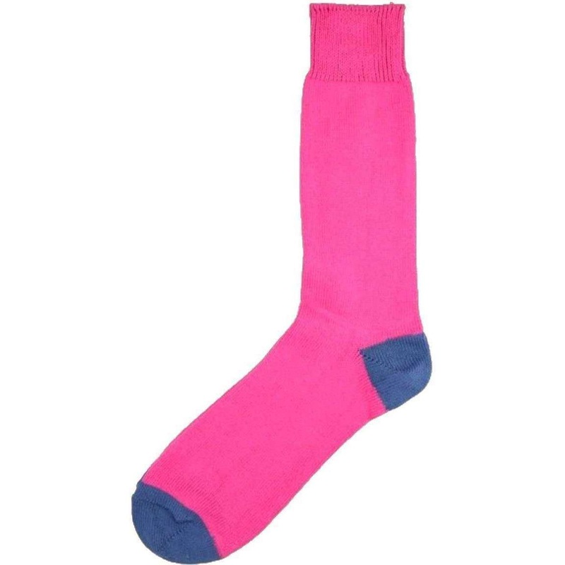 Bassin and Brown Heel and Toe Socks – Pink/Blue